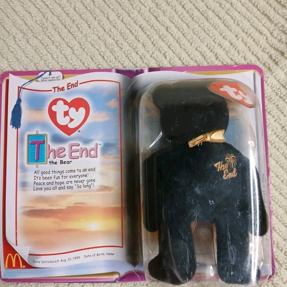 McDonalds TY The End the Bear Teenie Beanie Baby Rare 1999
